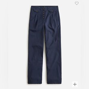 J. Crew Pleated button-front pant in chino NWT